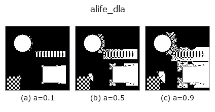 alife_dla: knob a sweep