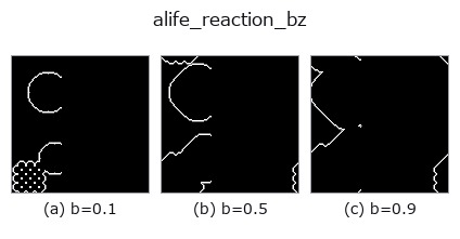 alife_reaction_bz: knob b sweep