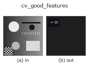 cv_good_features: input → output