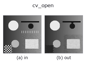 cv_open: input → output