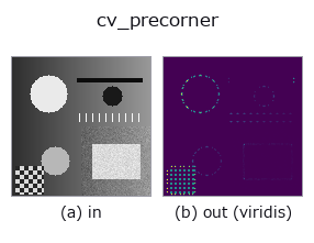cv_precorner: input → output
