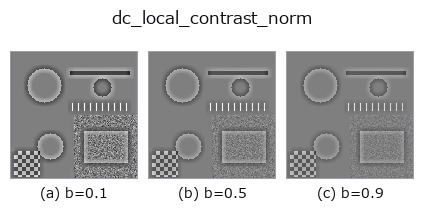 dc_local_contrast_norm: knob b sweep