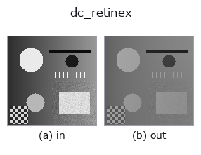 dc_retinex: input → output