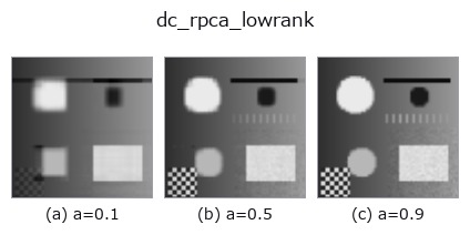 dc_rpca_lowrank: knob a sweep