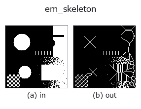 em_skeleton: input → output