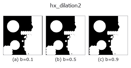 hx_dilation2: knob b sweep