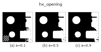 hx_opening: knob a sweep