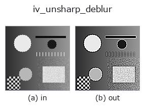 iv_unsharp_deblur: input → output
