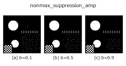 nonmax_suppression_amp: knob b sweep