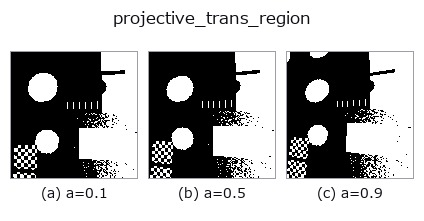 projective_trans_region: knob a sweep