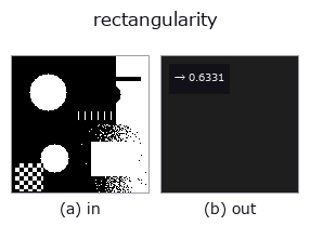rectangularity: input → output