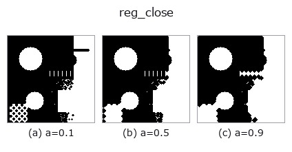 reg_close: knob a sweep