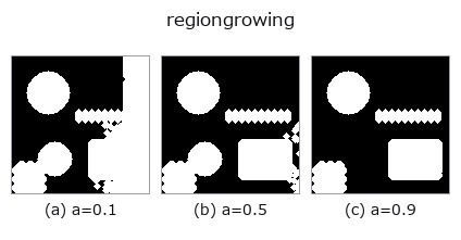 regiongrowing: knob a sweep