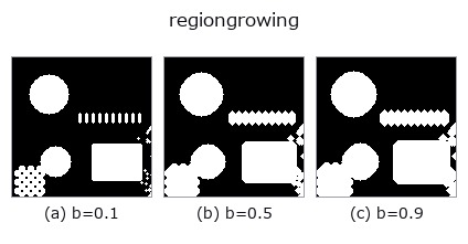 regiongrowing: knob b sweep
