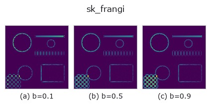 sk_frangi: knob b sweep