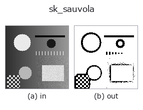 sk_sauvola: input → output