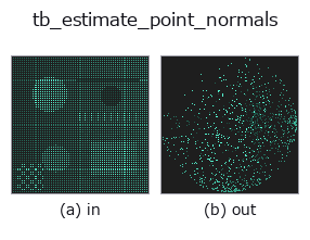 tb_estimate_point_normals: input → output