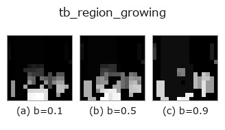tb_region_growing: knob b sweep
