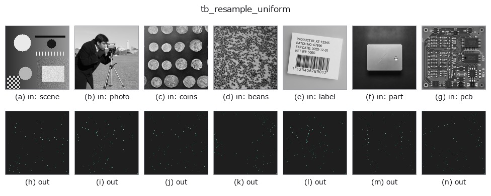 tb_resample_uniform: other inputs