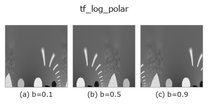tf_log_polar: knob b sweep