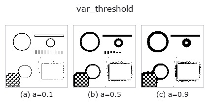 var_threshold: knob a sweep