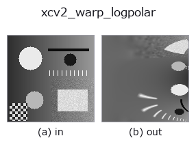 xcv2_warp_logpolar: input → output