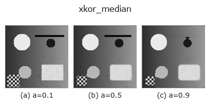 xkor_median: knob a sweep