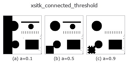 xsitk_connected_threshold: knob a sweep