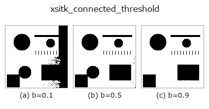 xsitk_connected_threshold: knob b sweep