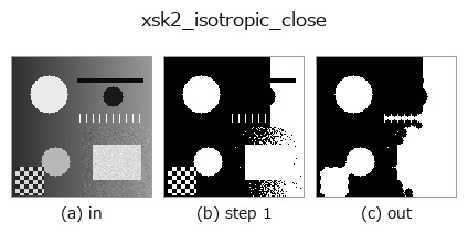 xsk2_isotropic_close: stages