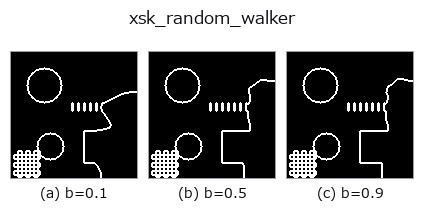 xsk_random_walker: knob b sweep
