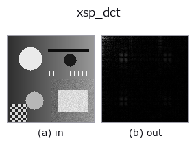 xsp_dct: input → output