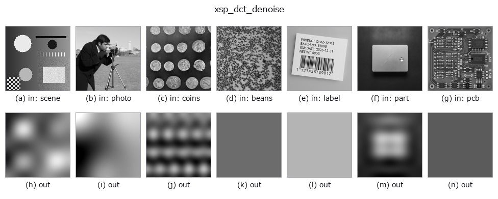 xsp_dct_denoise: other inputs