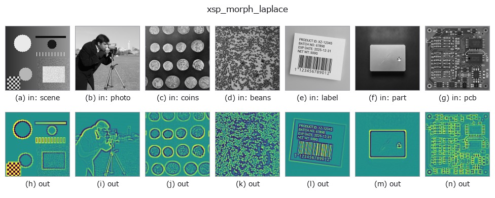 xsp_morph_laplace: other inputs